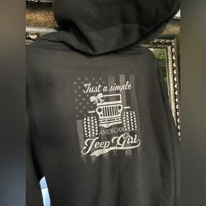 jeep girl hoodie - size L